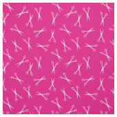 Tissu Motif de ciseau simple rose chaud (Échantillon)