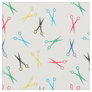Tissu Motif de ciseaux colorés