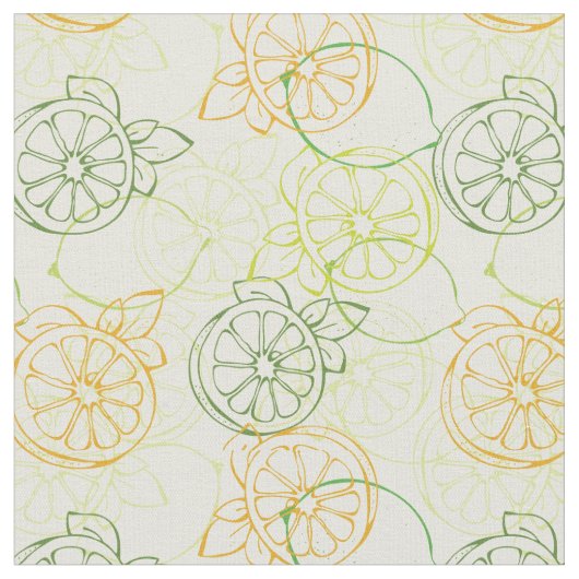 Tissu Motif de citron (Fermer)