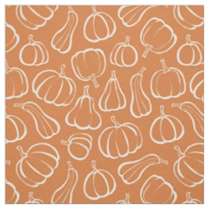 Tissu Motif de citrouille orange automne Halloween