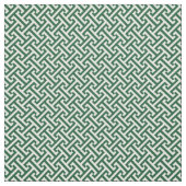 Tissu Motif de clé grecque Hunter Green (Échantillon)