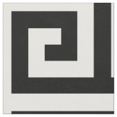 Tissu Motif de clé grecque noire (Fermer)