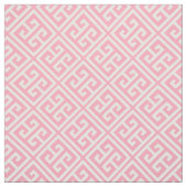 Tissu Motif de clé grecque rose (Échantillon)