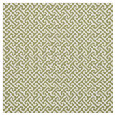 Tissu Motif de clé grecque vert olive (Échantillon)