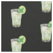 Tissu Motif de cocktail Mojito (Fermer)