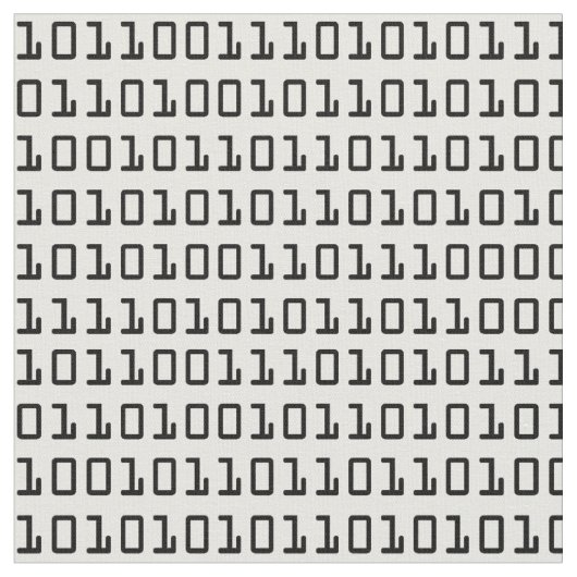 Tissu Motif de code binaire pour ordinateur amusant et C (Fermer)