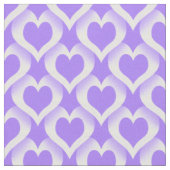 Tissu Motif de cœurs blancs violets (Fermer)