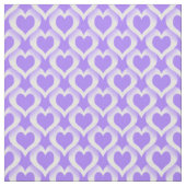 Tissu Motif de cœurs blancs violets (Échantillon)