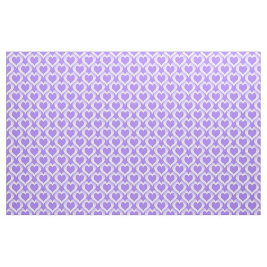 Tissu Motif de cœurs blancs violets (Fat Quarter)