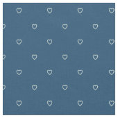 Tissu Motif de Coeurs Bleus (Fermer)