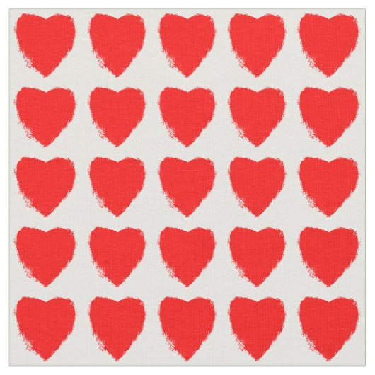 Tissu Motif de cœurs rouges (Fermer)