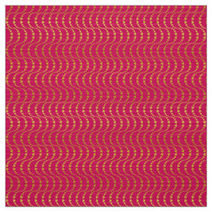 Tissu Motif de Coeurs Vavy en or