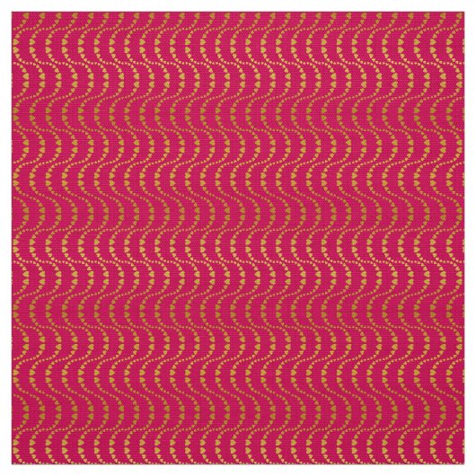 Tissu Motif de Coeurs Vavy en or (Échantillon)