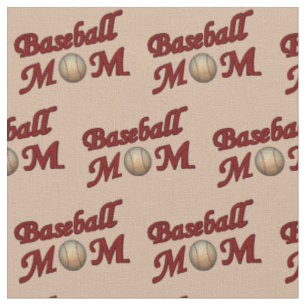 Tissu Motif de conception de maman de baseball