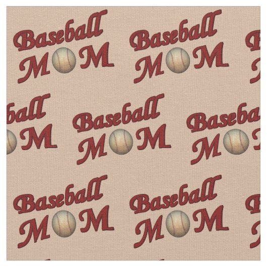 Tissu Motif de conception de maman de baseball (Fermer)