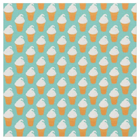 Tissu Motif de cône de glace à la vanille (Fermer)