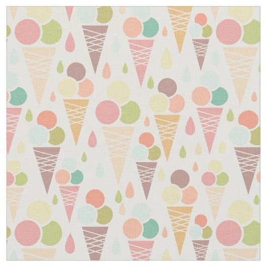 Tissu Motif de cônes glacés (Fermer)