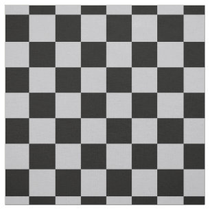 Tissu Motif de contrôle de cendres gris noir