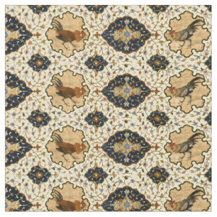 Tissu Motif de coq floral oriental persan