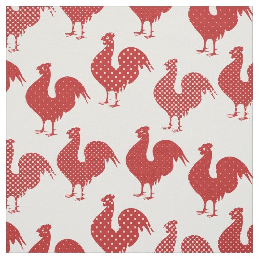 Tissu Motif de coq Polka Dot (Échantillon)