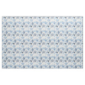 Tissu Motif de coquillages en bleu (Yard)