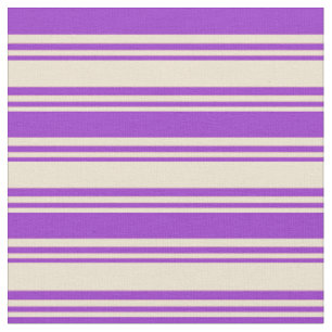 Tissu Motif de couleur beige et orchidée foncée