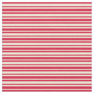 Tissu Motif de couleur Crimson et beige