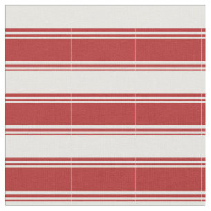 Tissu Motif de couleur rouge et crème à la menthe