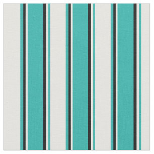 Tissu Motif de couleur verte, blanche et noire