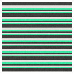Tissu Motif de couleur verte, blanche et noire