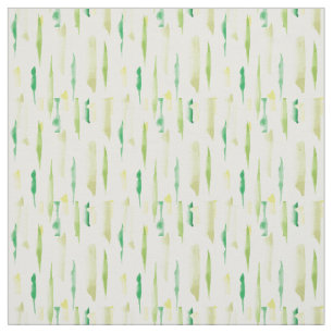Tissu Motif de coups de pinceau aquarelle verte