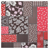 Tissu Motif de courte rétro florale en patchwork (Échantillon)