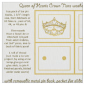 Tissu Motif de couture de broche de diadème de couronne (fermé)