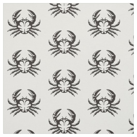 Tissu Motif de crabe noir (Échantillon)