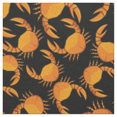 Tissu Motif de crabe orange (Fermer)