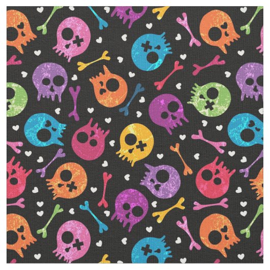 Tissu Motif de crânes (Fermer)
