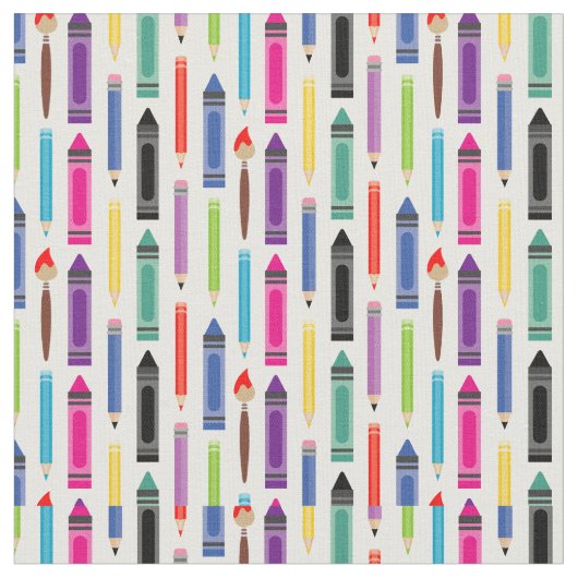 Tissu motif de crayons (Fermer)