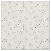 Tissu Motif de crème atomique moderne du milieu du siècl (Échantillon)