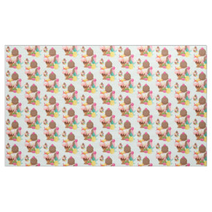 Tissu Motif de crème glacée mignonne