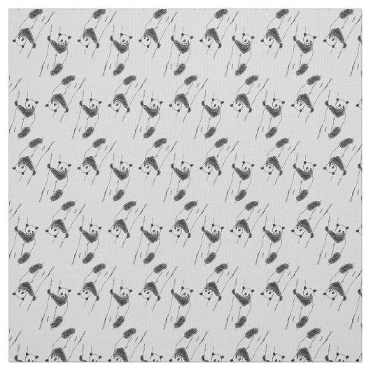 Tissu Motif de croquis Panda Bear (Échantillon)
