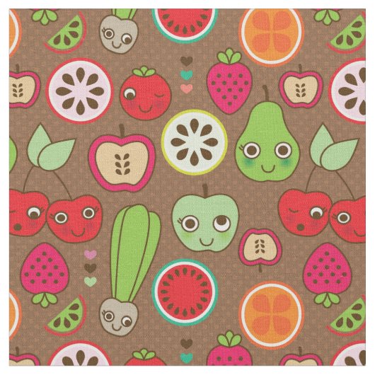 Tissu Motif de cuisine de fruit (Fermer)