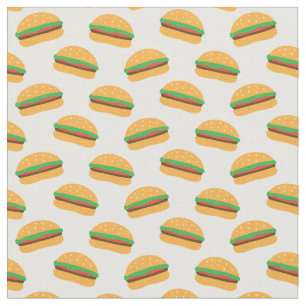 Tissu Motif de Cute Hamburger