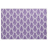 Tissu Motif de damassé - Deep Purple sur le blanc (Fat Quarter)