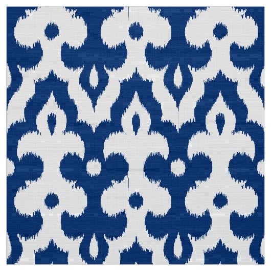 Tissu Motif de damassé d'Ikat de Marocain, bleu de (Échantillon)