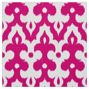 Tissu Motif de damassé d'Ikat de Marocain, rose fuchsia