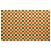 Tissu motif de damier rouge, bleu et jaune (Yard)