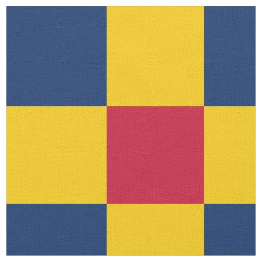 Tissu motif de damier rouge, bleu et jaune (Fermer)