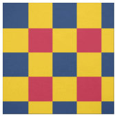 Tissu motif de damier rouge, bleu et jaune (Échantillon)