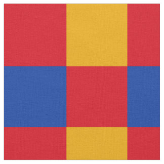 Tissu motif de damier rouge, bleu et jaune