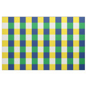 Tissu Motif de damier vert, bleu, jaune et blanc (Fat Quarter)